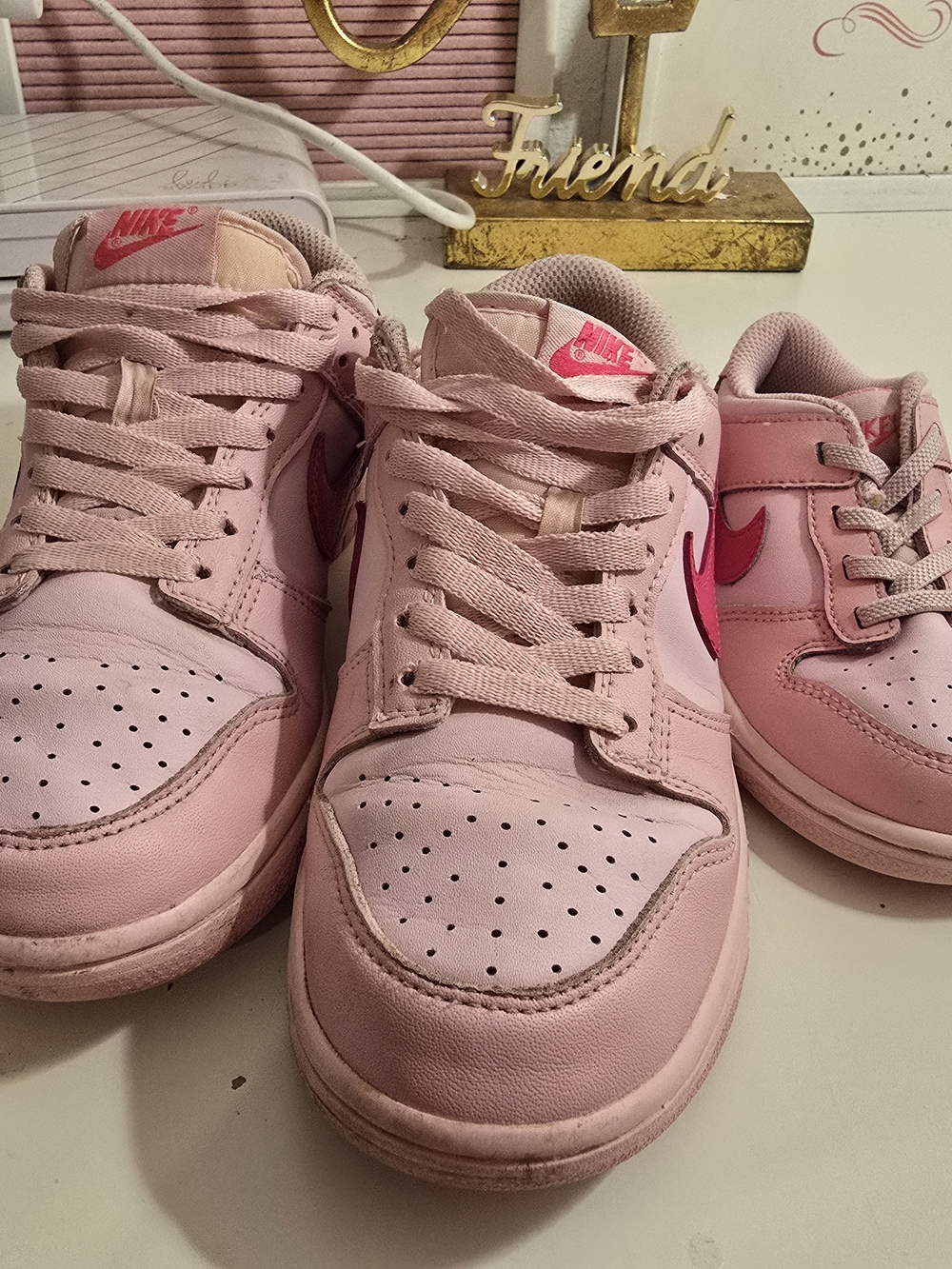 Nike Dunk Low Triple Pink MATCHING BUNDLE - Women's 8 & Toddler 9.5C